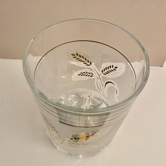 MCM Gold Wheat Frosted Glass Ice Bucket - Picture 8 of 10
